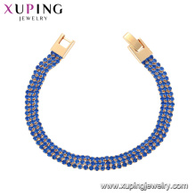 74409 Xuping vendas quentes requintado acabamento top grau delicado pulseira colorida